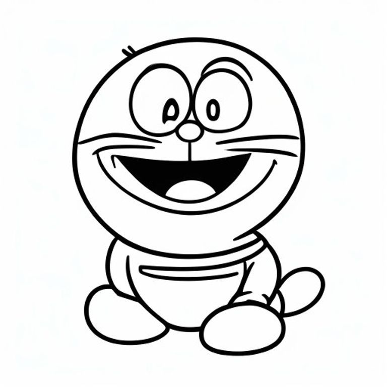 Free Doraemon Coloring Page & Sketch